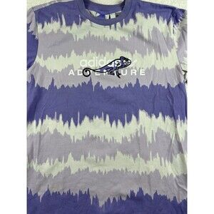 Adidas Originals T-shirt Mens S Adventure Archive Print Chameleon Logo Athletic